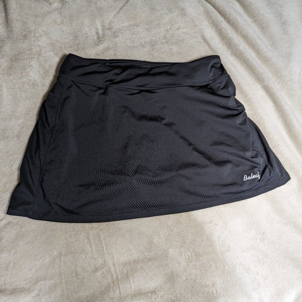 Black Baleaf Tennis Skort Large Running Hiking Golf Skirt Shorts Stash P…